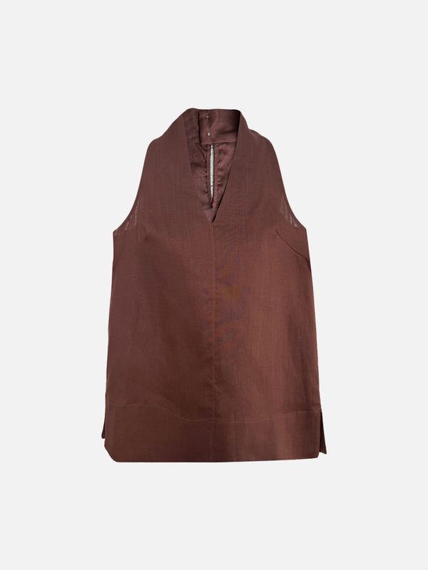 Solène Linen Halter Vest