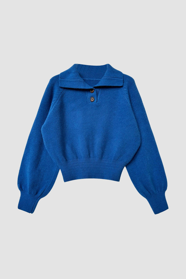 MV Polo Collar Slim Waist Knitted Sweater