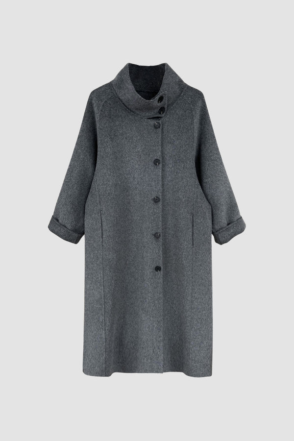 MV Double-Faced Wool Stand Collar Coat