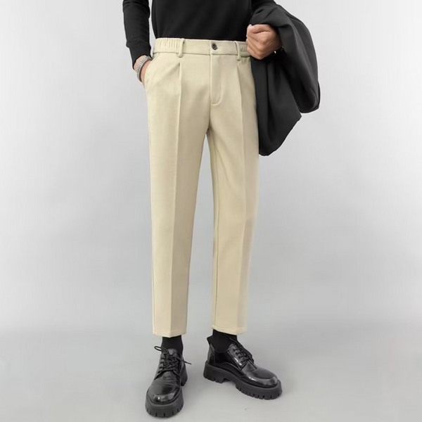 MV Straight Leg Woolen Nine-Point Trousers