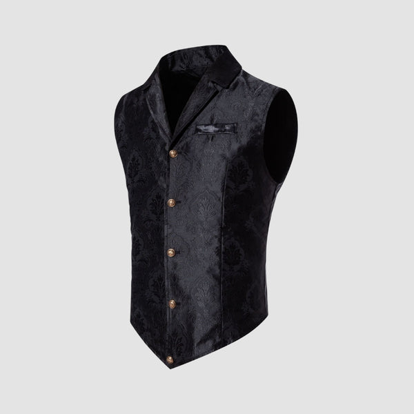 MV Single-Breasted Jacquard Lapel Vest