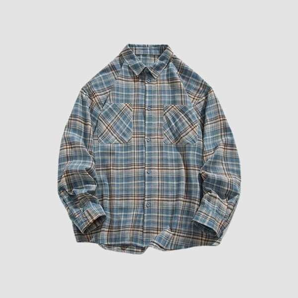 MV Plaid Loose Casual Shirt