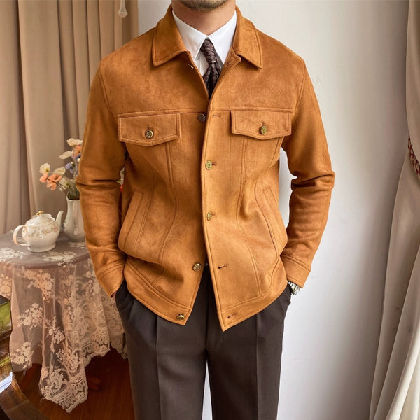 MV Suede Lapel Casual Jacket