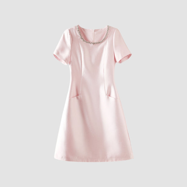 MV French Twill Silk Slim Dress