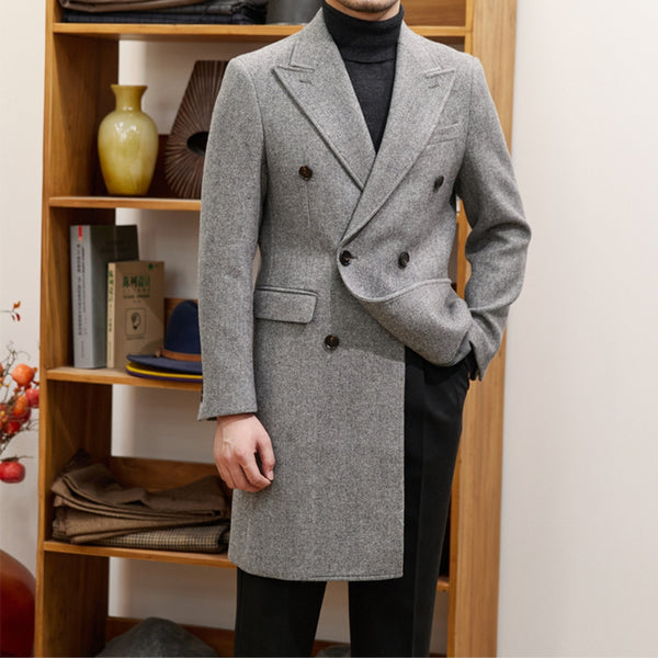 MV Italian Warm Double-Breasted Wool Coat