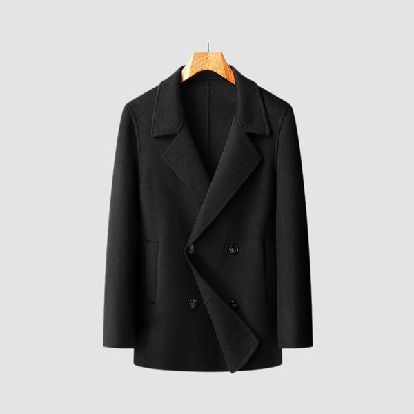 MV Short Cashmere Double-Breasted Wool Coat