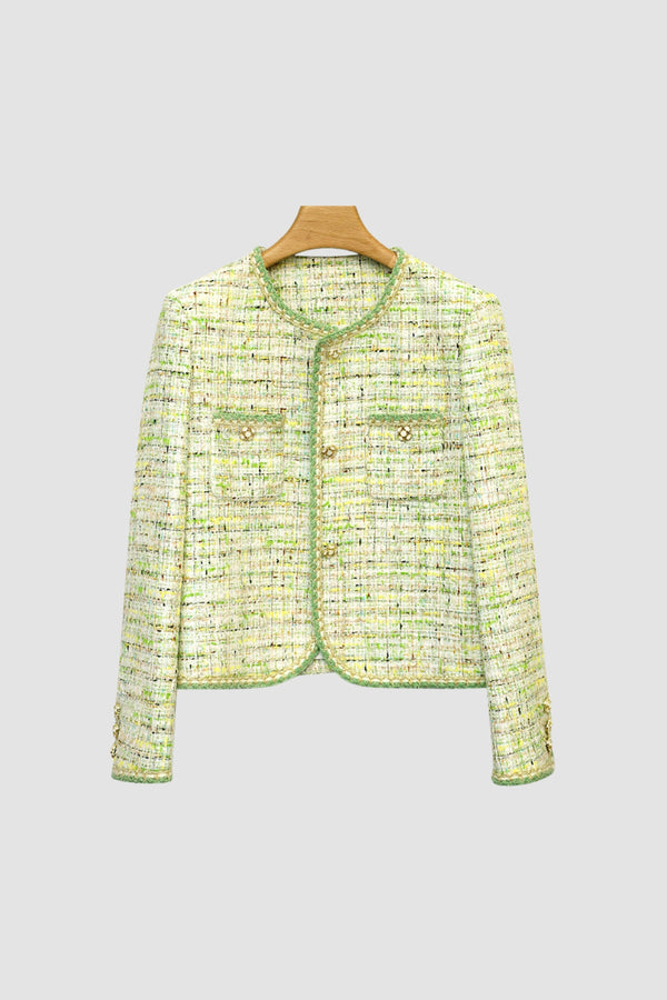 MV Green Chanel-Inspired Breathable Short Jacket