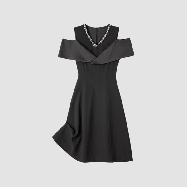 MV French Commuter Diamond Waist Slimming Dress