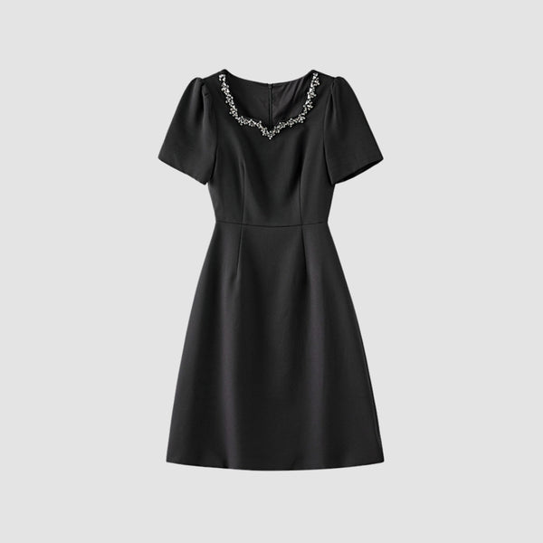 MV French Commuter Diamond Waist Slimming Dress