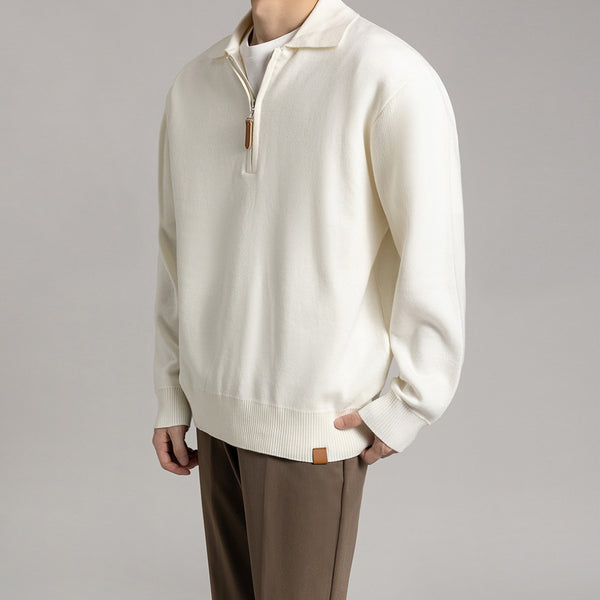 MV Half-Zip Knit Polo Sweater