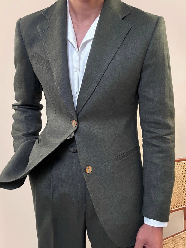 MV French Linen Elegant Suit Jacket