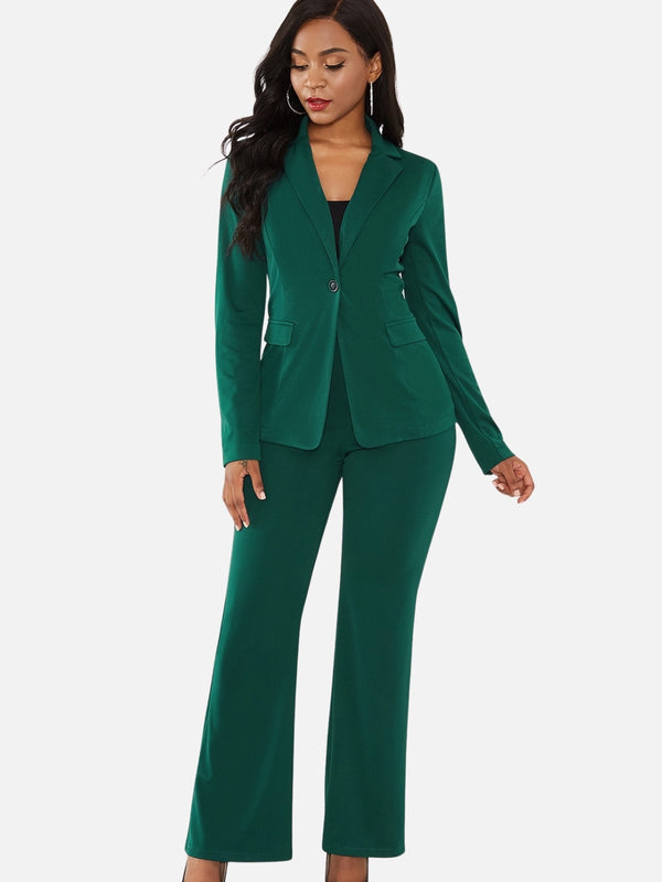 Wrinkle-Free Stretch Two-Piece Suit Set for Women