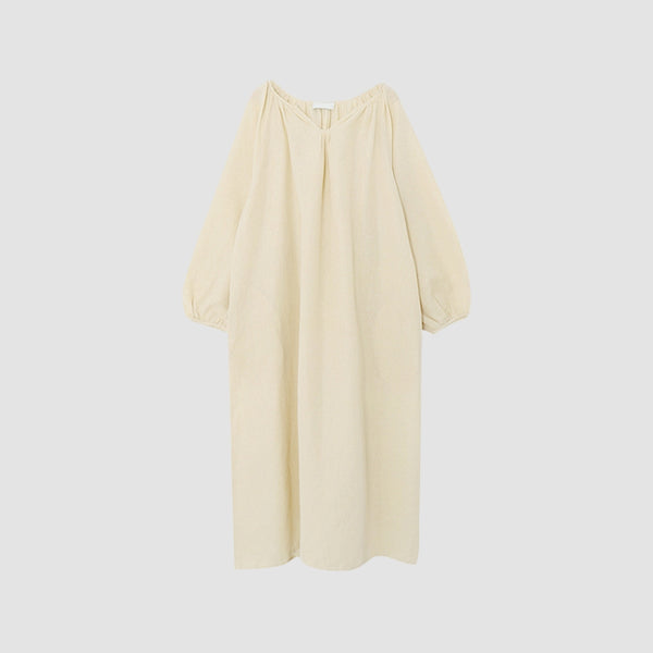 MV Korean Cotton Long-Sleeve Nightgown Dress