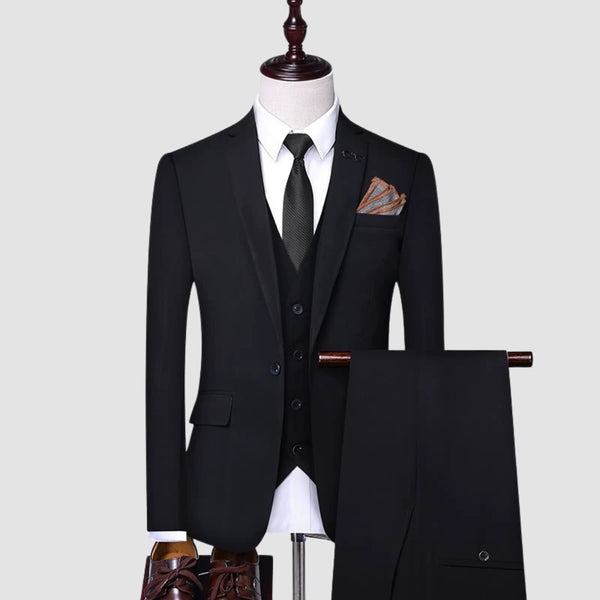 MV Three-Piece Slim Fit Wedding Groom Banquet Suit