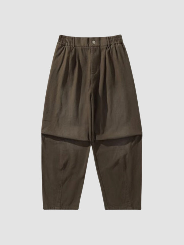 WLS Retro Brown Loose Trouser Pants