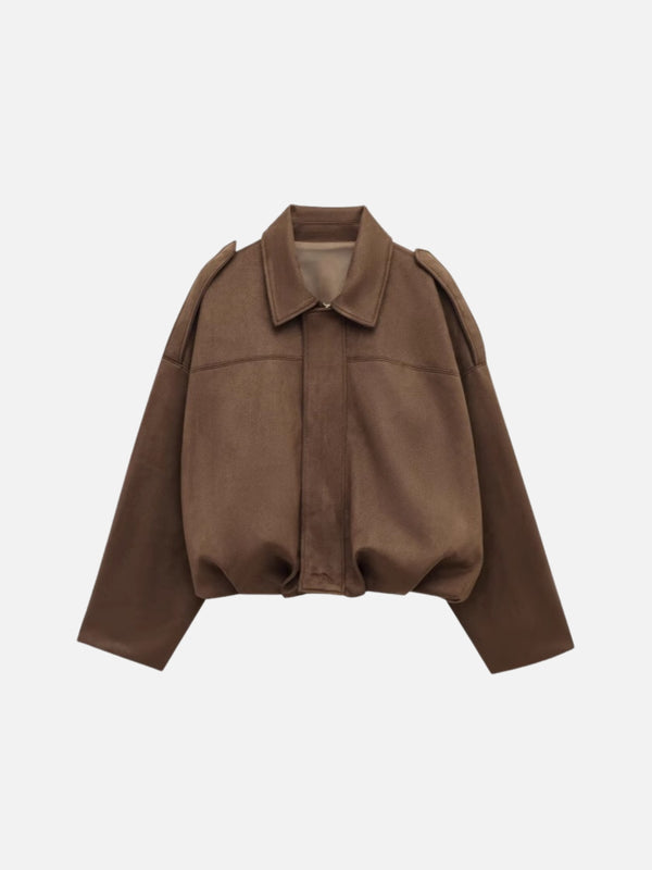 Suede Texture Pilot Jacket
