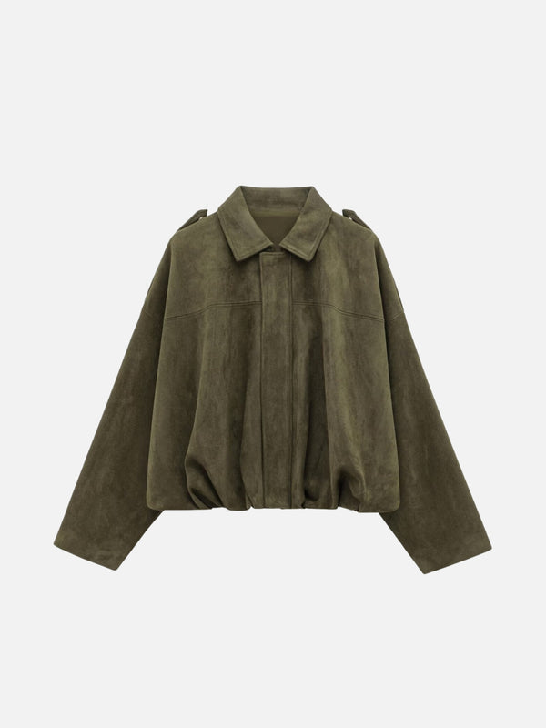 Suede Texture Pilot Jacket